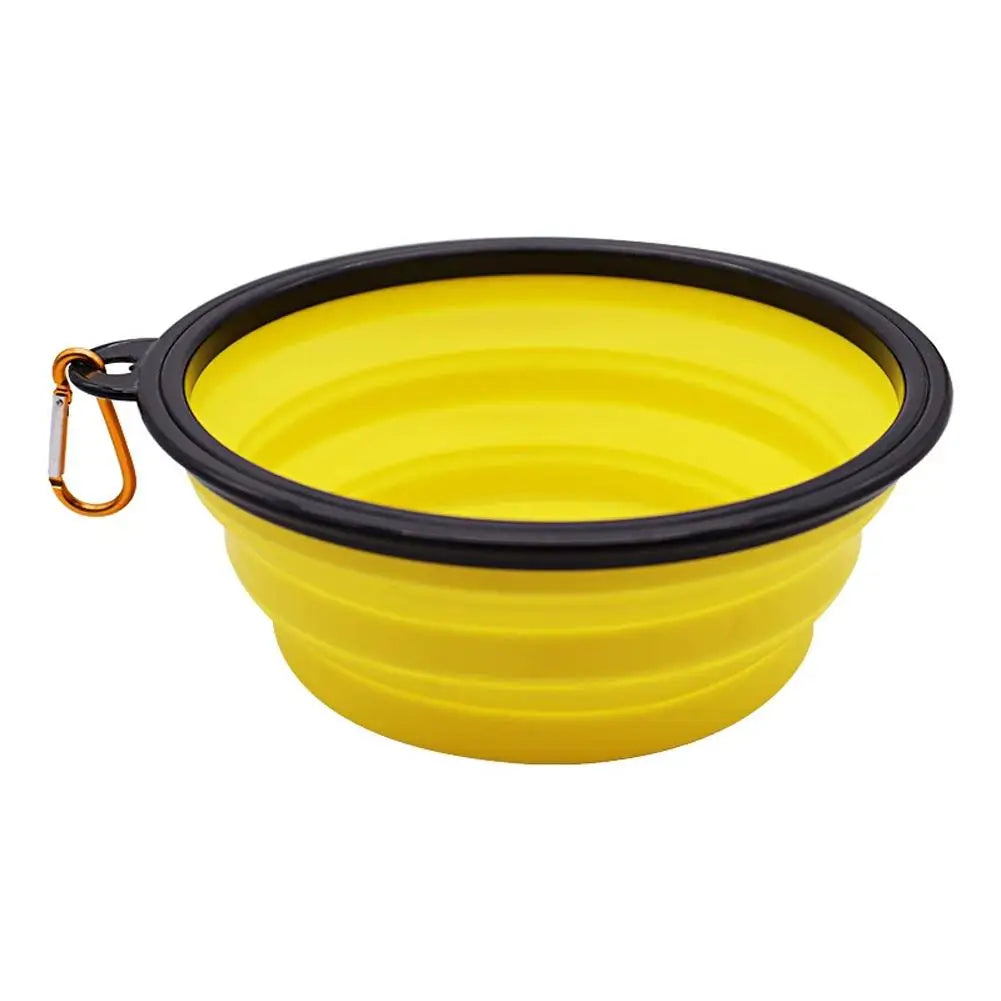 Dog Travel Bowl, Collapsible Bowls for Dogs, Foldable Cat Water Bowl, Portable Pet Feeding Water Travel Dish with Carabiner Clip