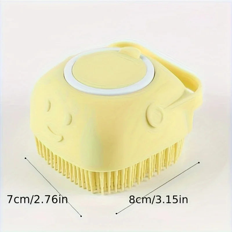 2-in-1 Silicone Pet Grooming Brush with Massage Balls-Bath & Massage Tool for Dogs and Cats-Silicone Material Pet Care Accessory