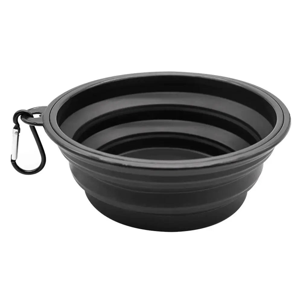 Dog Travel Bowl, Collapsible Bowls for Dogs, Foldable Cat Water Bowl, Portable Pet Feeding Water Travel Dish with Carabiner Clip
