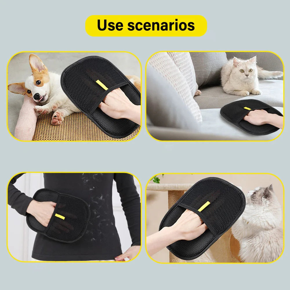 1/2/5pcs Pet Hair Remover Mitt Pet Hair Remover Gloves Deshedding Brush Glove for Dog Cat Rabbit with Long/Short/Curly Hair