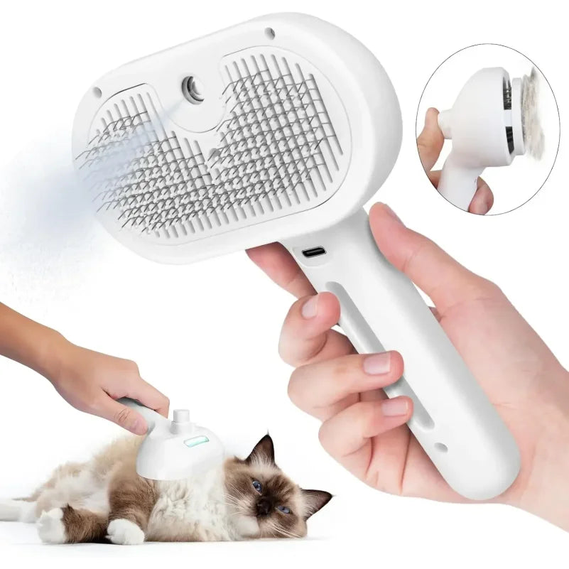 Pet Spray Hair Comb Pet Hair Remover Cleaning Brush Cats Grooming Dog Accessories Tools Dematting Water Mist Humidifier Comb