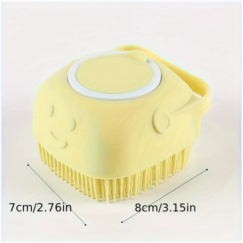 2-in-1 Silicone Pet Grooming Brush with Massage Balls-Bath & Massage Tool for Dogs and Cats-Silicone Material Pet Care Accessory