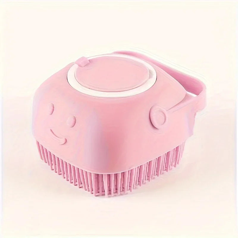 2-in-1 Silicone Pet Grooming Brush with Massage Balls-Bath & Massage Tool for Dogs and Cats-Silicone Material Pet Care Accessory