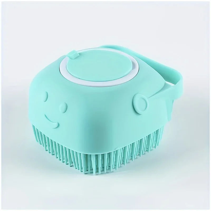 2-in-1 Silicone Pet Grooming Brush with Massage Balls-Bath & Massage Tool for Dogs and Cats-Silicone Material Pet Care Accessory