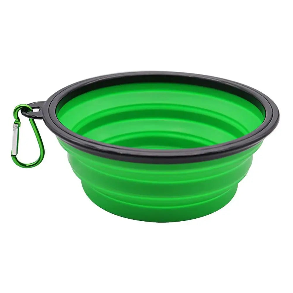 Dog Travel Bowl, Collapsible Bowls for Dogs, Foldable Cat Water Bowl, Portable Pet Feeding Water Travel Dish with Carabiner Clip