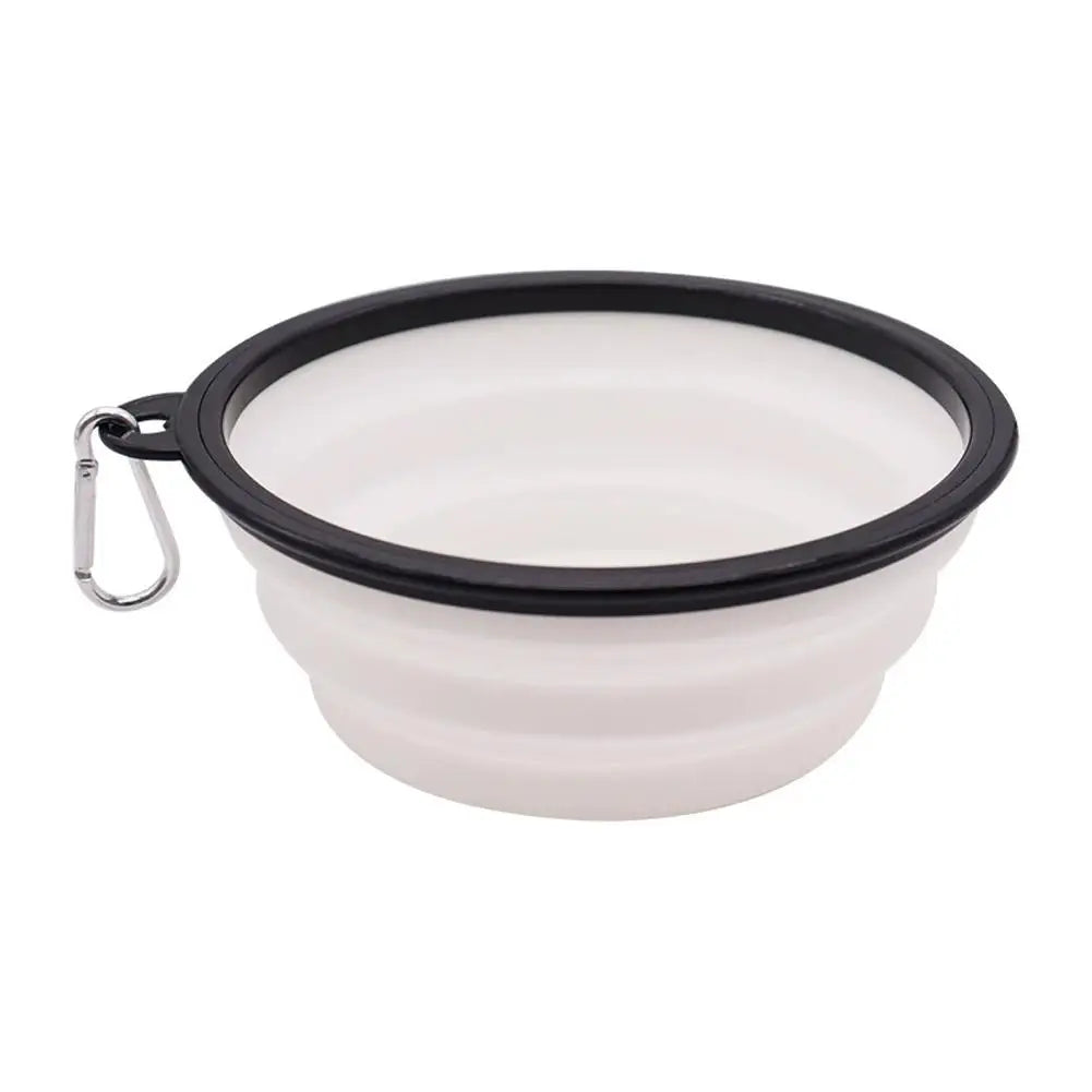 Dog Travel Bowl, Collapsible Bowls for Dogs, Foldable Cat Water Bowl, Portable Pet Feeding Water Travel Dish with Carabiner Clip