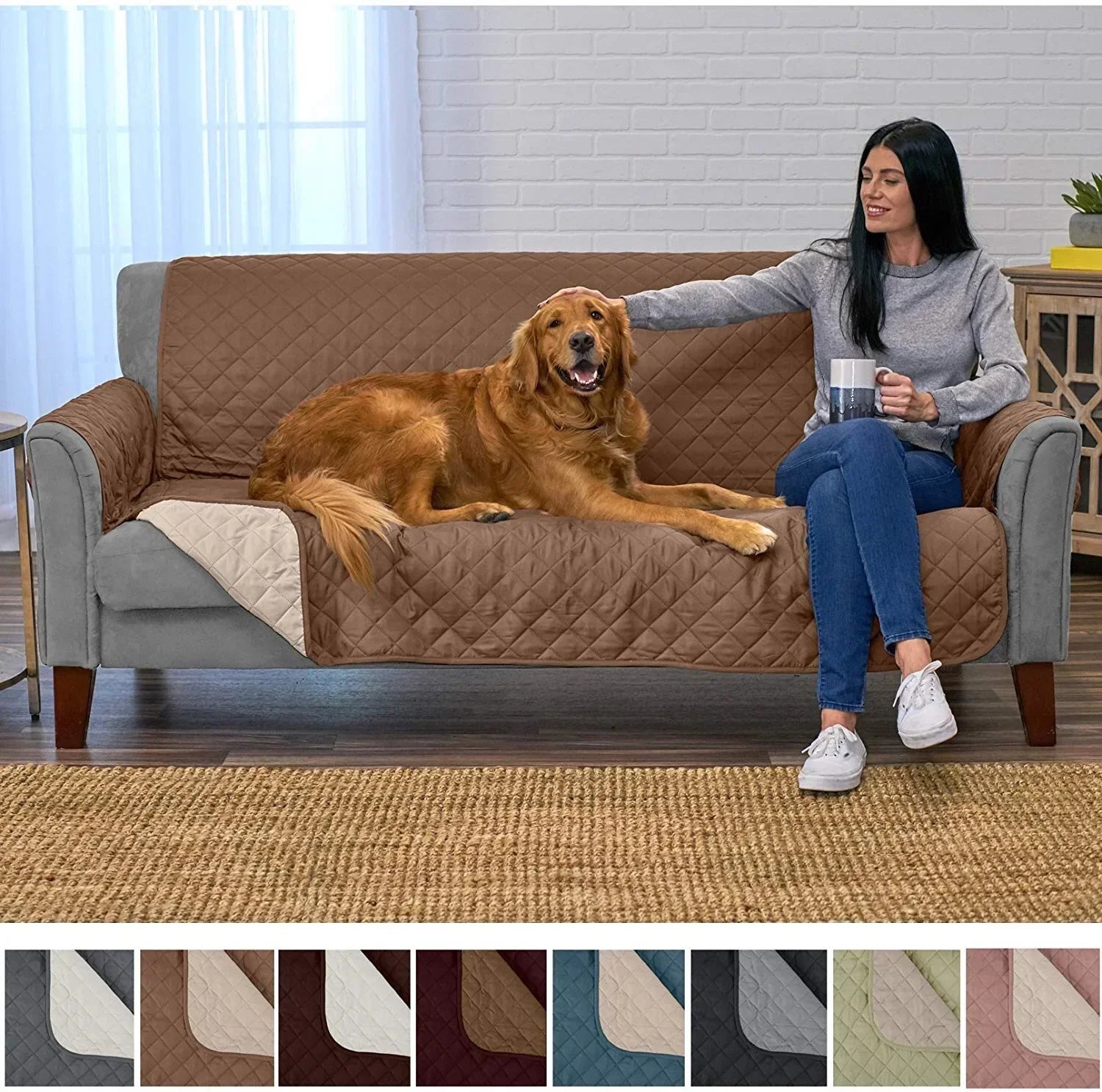 Reversible Meeting or Bed Room Sofa Cover Furniture Protector Wholesale Cheap Bed Chair Hotel Home Dog Pet Sofa Protector