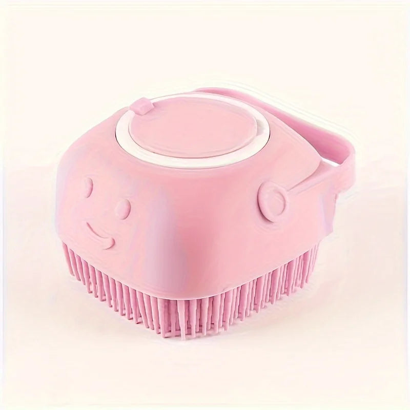 2-in-1 Silicone Pet Grooming Brush with Massage Balls-Bath & Massage Tool for Dogs and Cats-Silicone Material Pet Care Accessory